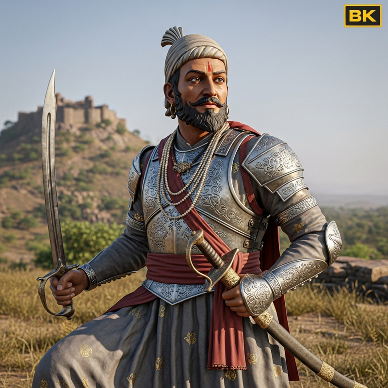 Exceptional 8K Portrait of Chhatrapati Shivaji Maharaj - Detailed Realism