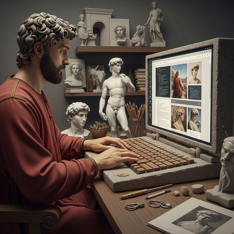 Italian Renaissance Inspired Website by Modern Michelangelo