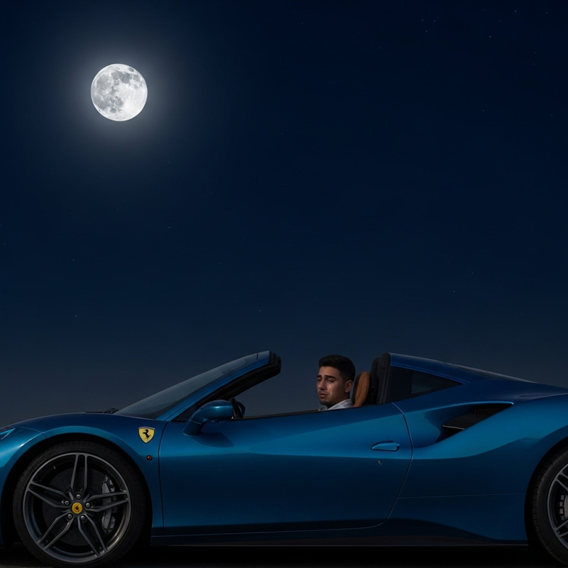 Weeping in Blue Ferrari Under Moonlight Weeping in Blue Ferrari Under Moonlight
