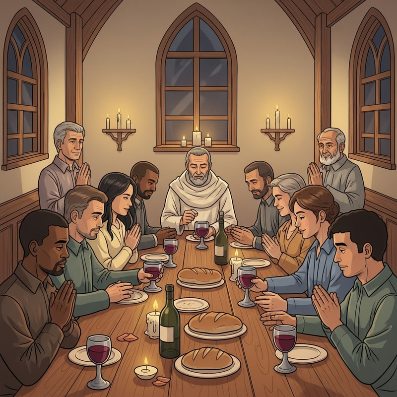 Diverse Community Sharing the Lord's Supper Together