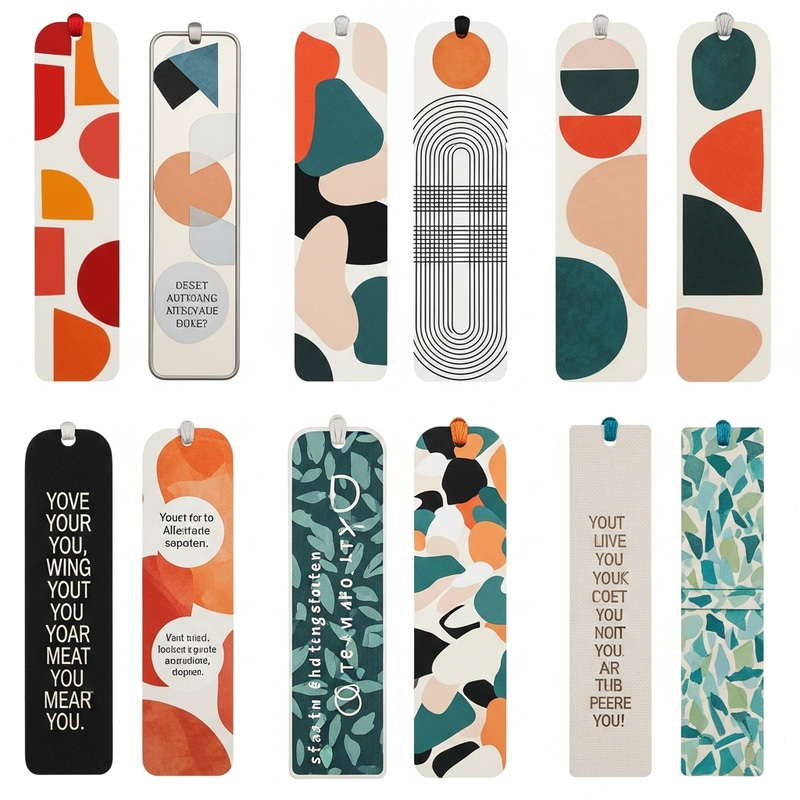 Modern & Stylish Bookmarks: Geometric Shapes, Vibrant Colors & Motivational Quotes Modern & Stylish Bookmarks: Geometric Shapes, Vibrant Colors & Motivational Quotes