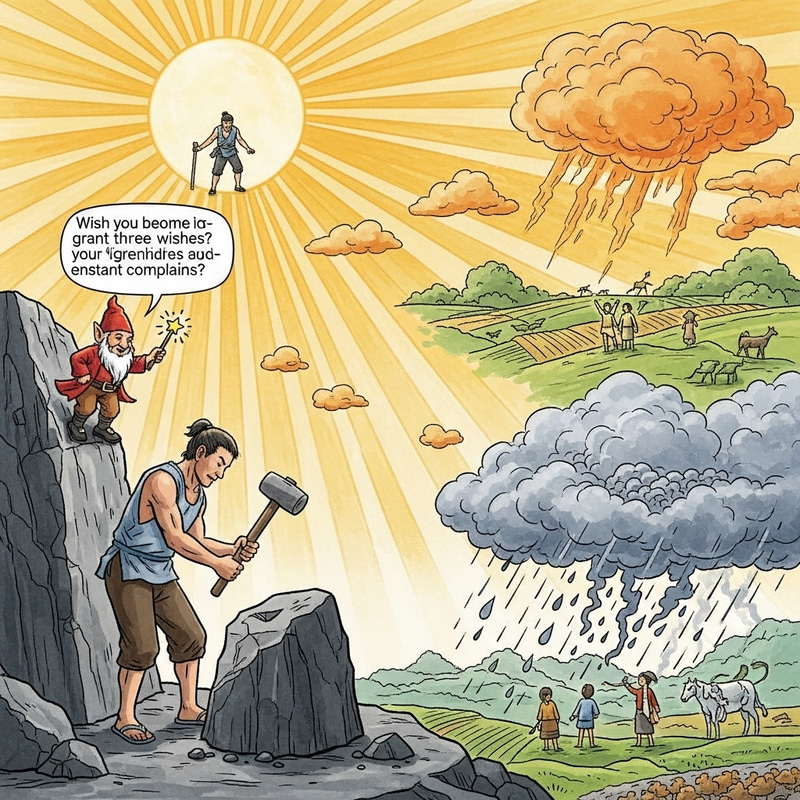 Ancient Chinese Fable: The Quarry Worker and Three Wishes with a Magical Twist Ancient Chinese Fable: The Quarry Worker and Three Wishes with a Magical Twist