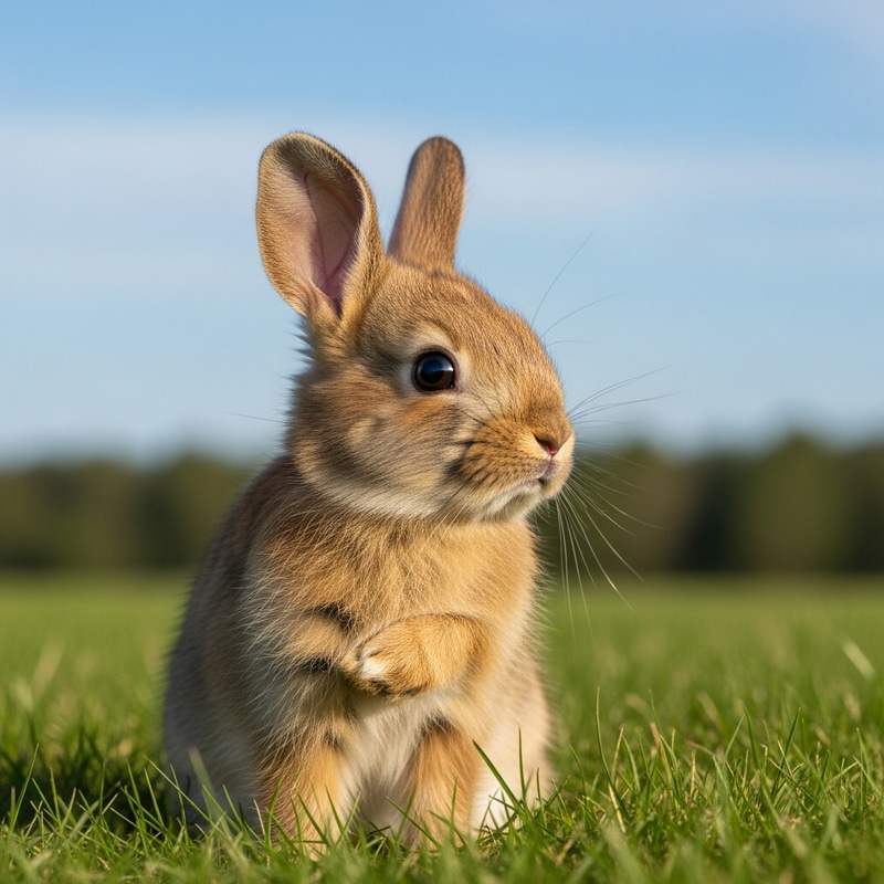Sweet Baby Bunny in Tranquil Field | Cute Brown Rabbit Sweet Baby Bunny in Tranquil Field | Cute Brown Rabbit