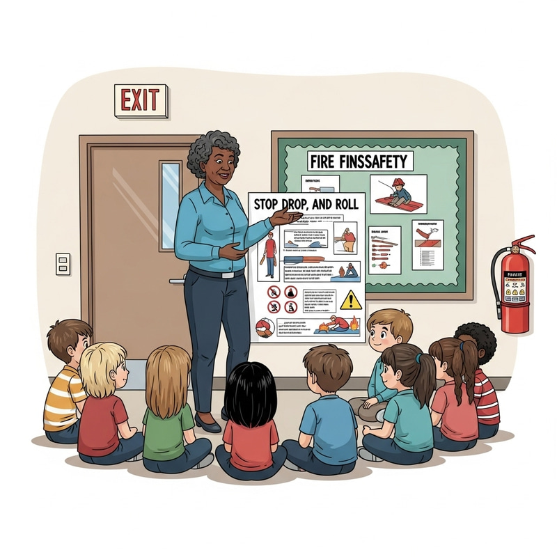 Fire Safety Classroom Lesson with Diverse Students Fire Safety Classroom Lesson with Diverse Students