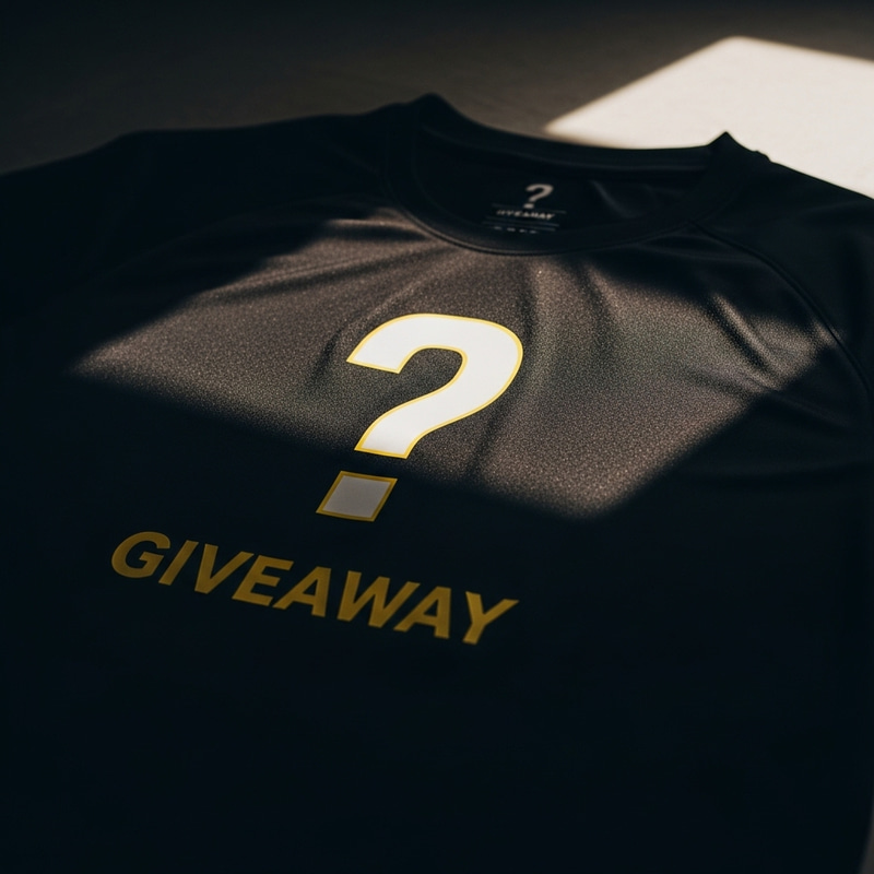 Mysterious Football Shirt Giveaway with Intriguing Question Mark
