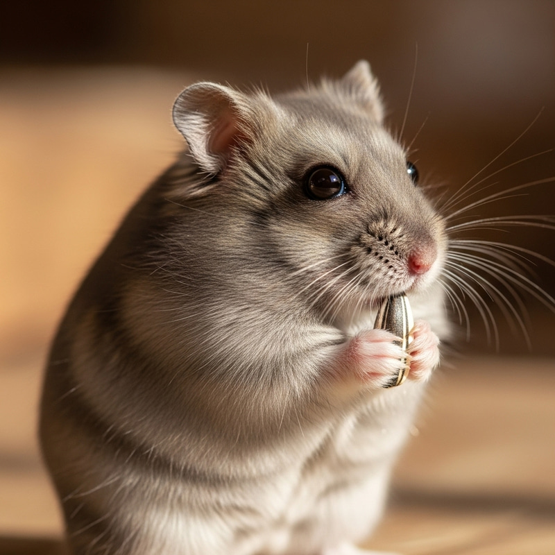 Adorable Grey Hamster - Cute Pet Images