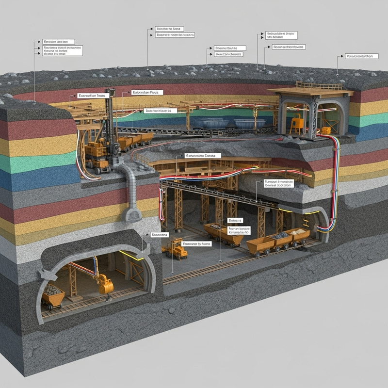 3D Mine Cross-Section Model for BIM Design - Explore In Detail