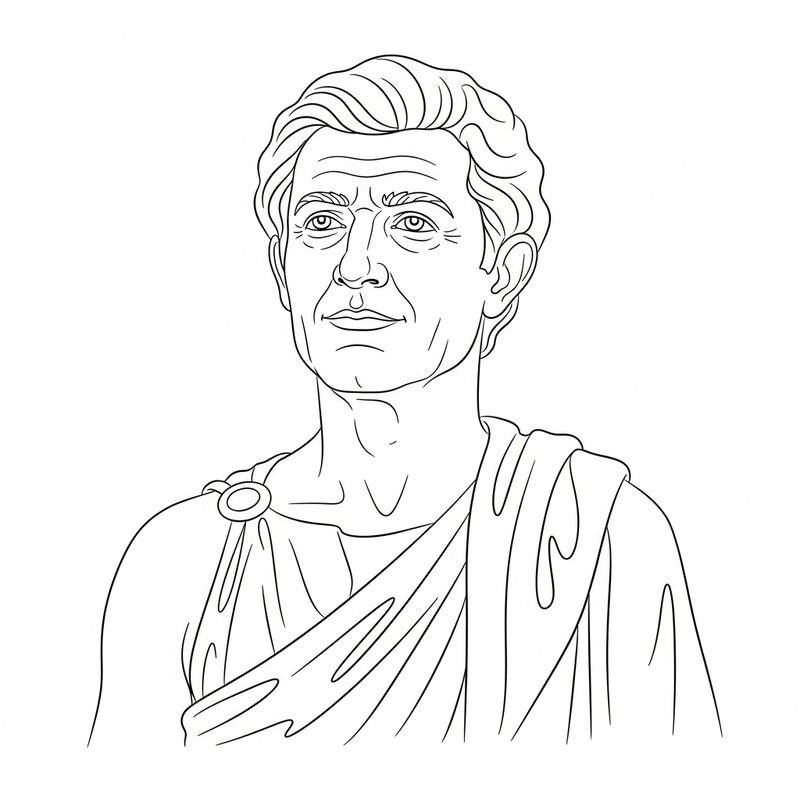 Simplistic Seneca | Minimalist Line Drawing