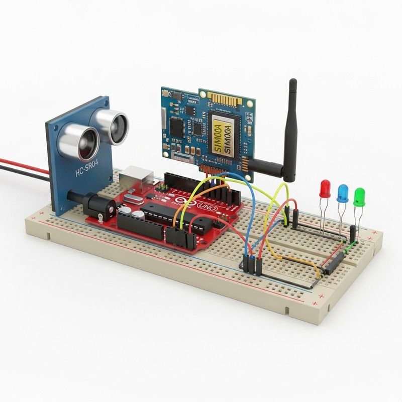Arduino Proximity Detection System with SMS Alert & Ultrasonic Distance Sensor Arduino Proximity Detection System with SMS Alert & Ultrasonic Distance Sensor