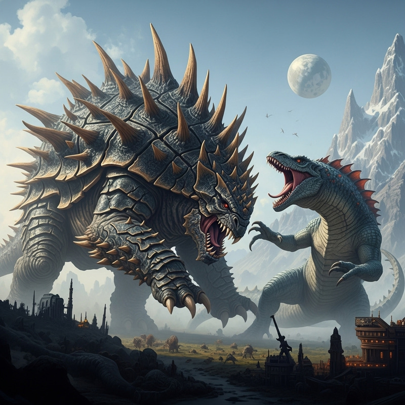 Legendary Tarrasque vs Godzilla: Epic Monster Battle