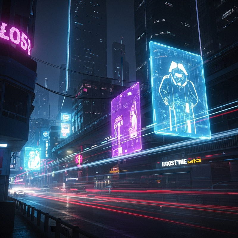 Cyberpunk Futuristic Cityscape | Neon Lights & Holographic Displays Cyberpunk Futuristic Cityscape | Neon Lights & Holographic Displays