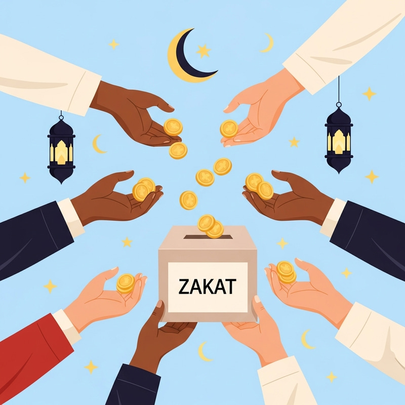 Ramadan Zakat Charity: Giving Tradition Clipart Ramadan Zakat Charity: Giving Tradition Clipart