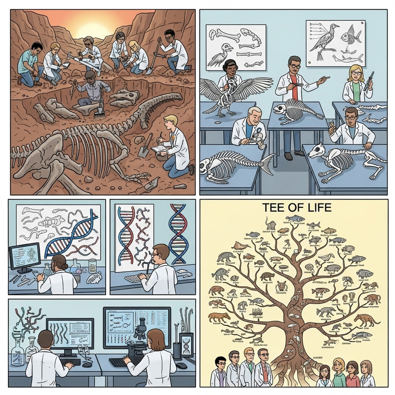 Evolution Evidence in Comic Strip: Fossils, Anatomy, Genetics Evolution Evidence in Comic Strip: Fossils, Anatomy, Genetics
