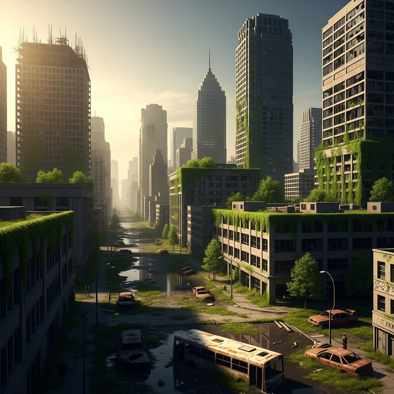 Apocalyptic Cityscape: Desolate Urban Decay Apocalyptic Cityscape: Desolate Urban Decay