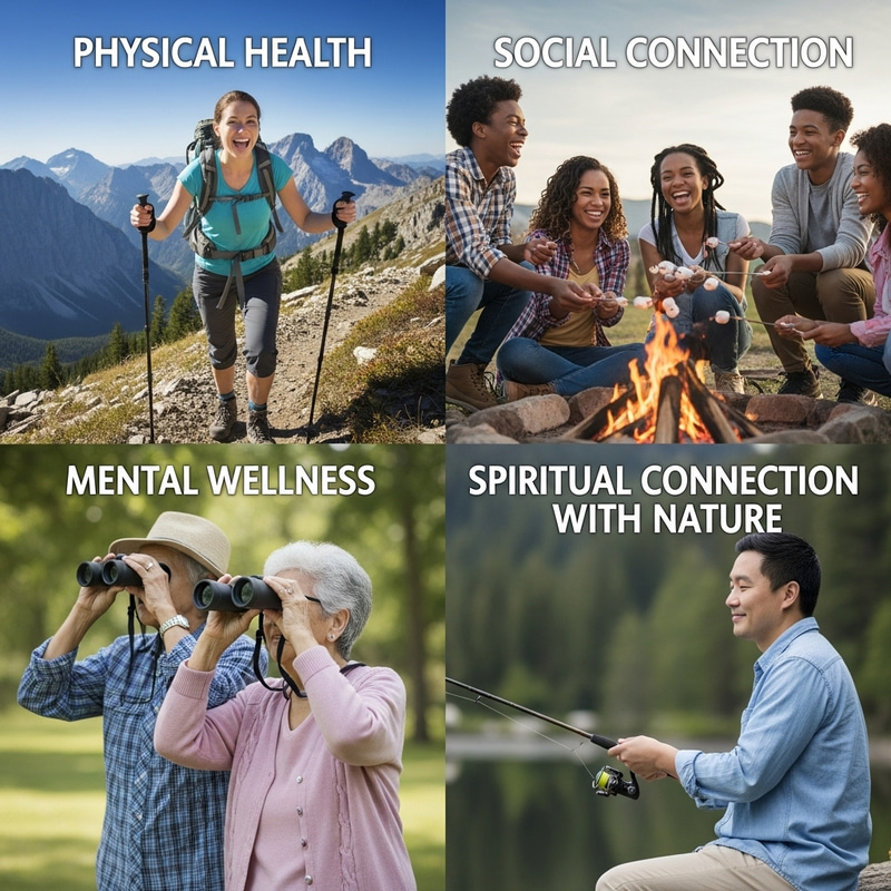 4 Benefits of Outdoor Activities: Physical, Social, Mental, Spiritual Health 4 Benefits of Outdoor Activities: Physical, Social, Mental, Spiritual Health