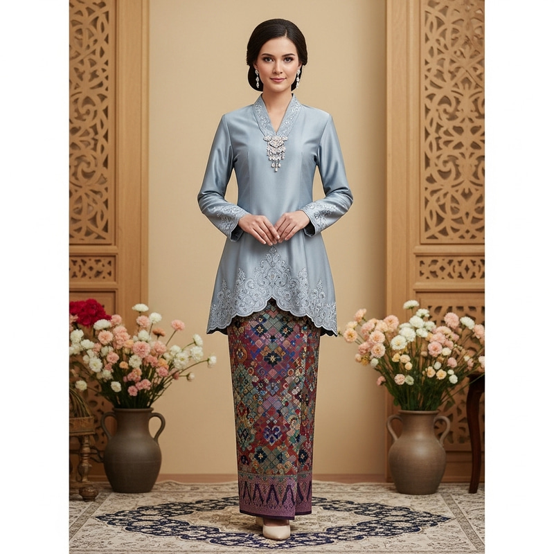 Traditional Malay Women's Baju Kurung & Accessories Traditional Malay Women's Baju Kurung & Accessories