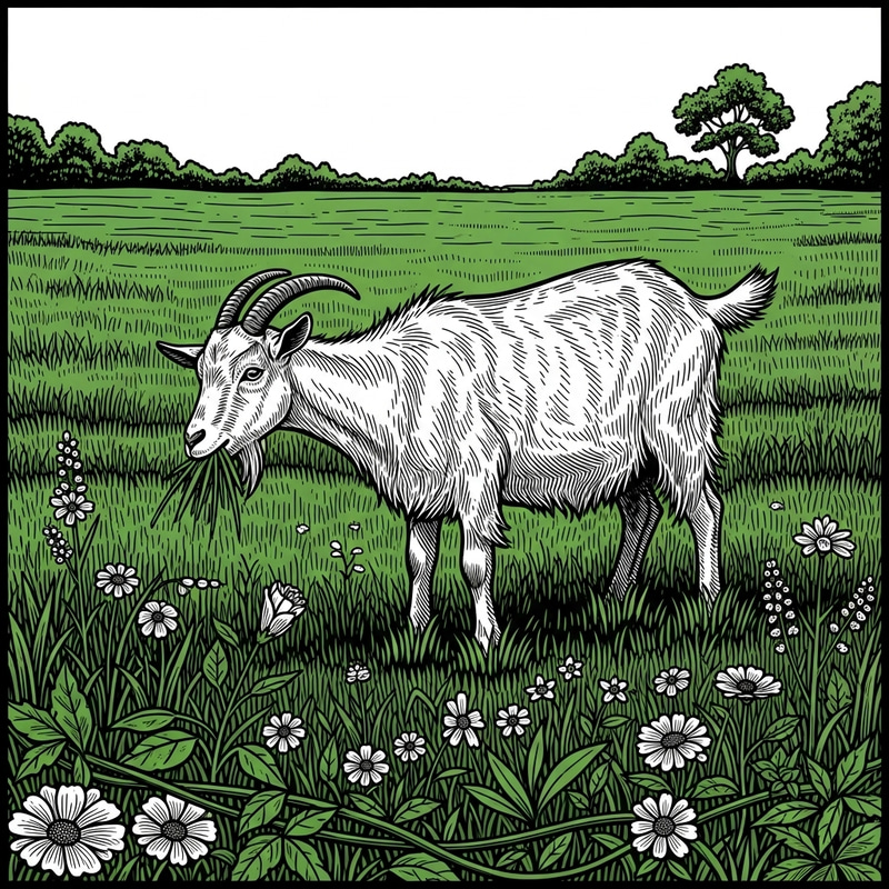 Vintage Goat T-Shirt Design | Pastoral Serenity Vintage Goat T-Shirt Design | Pastoral Serenity