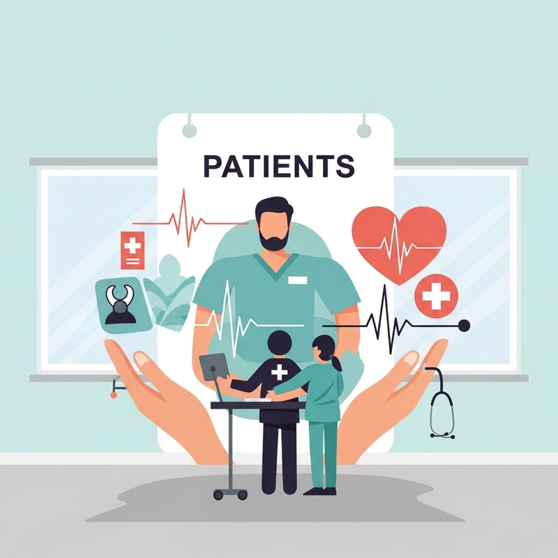 Abstract Patients in Serene Hospital Environment Abstract Patients in Serene Hospital Environment