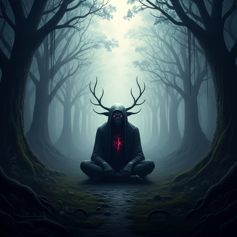 Half Animal Half Human in Dark Forest - 32K Art
