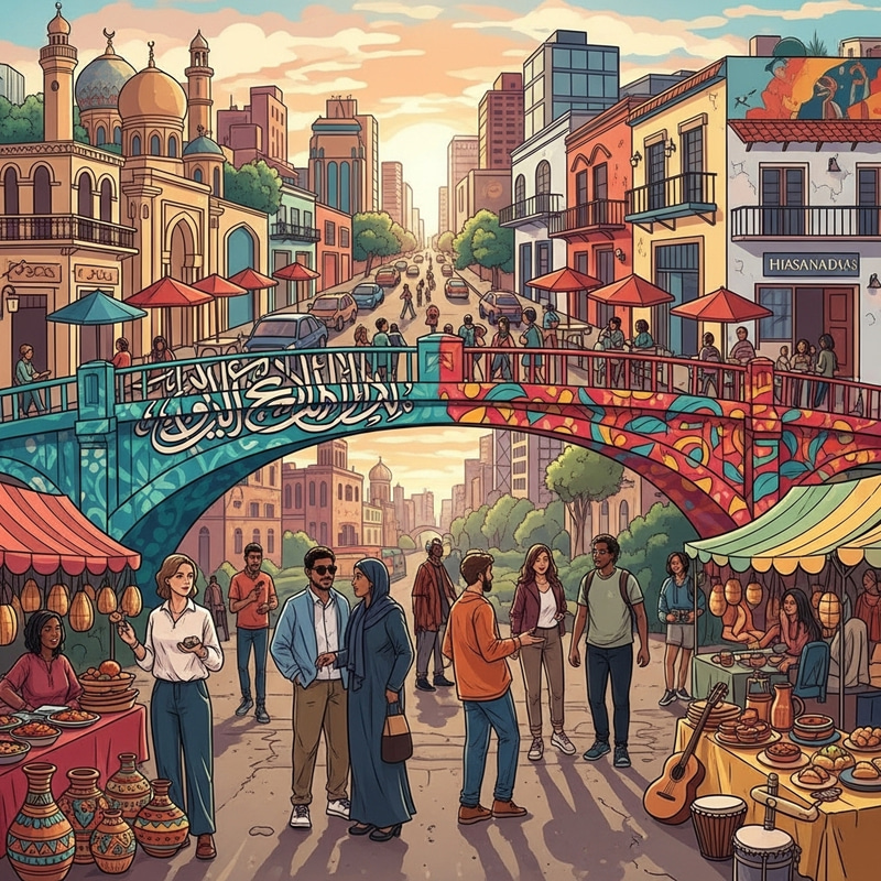 Bridging Cultures: Unity Bridge in Multicultural Cityscape Bridging Cultures: Unity Bridge in Multicultural Cityscape