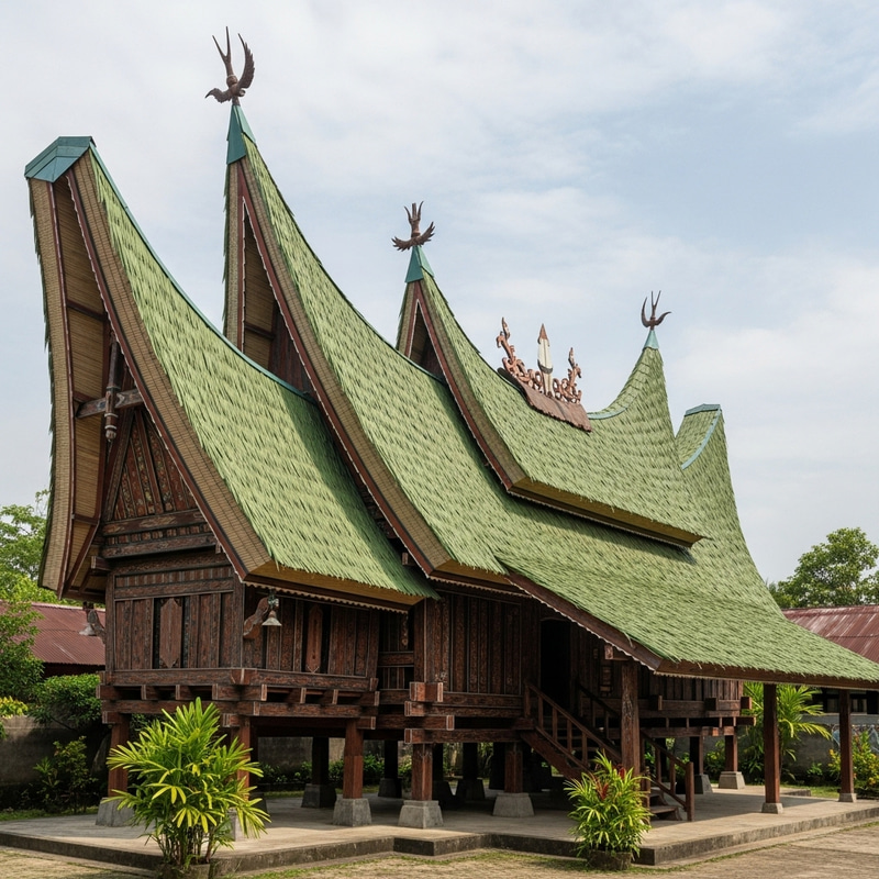 Nias and Ambon Traditional House Roof Transformation Design Nias and Ambon Traditional House Roof Transformation Design