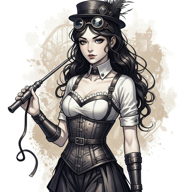 Stunning Steampunk Noir Digital Illustration