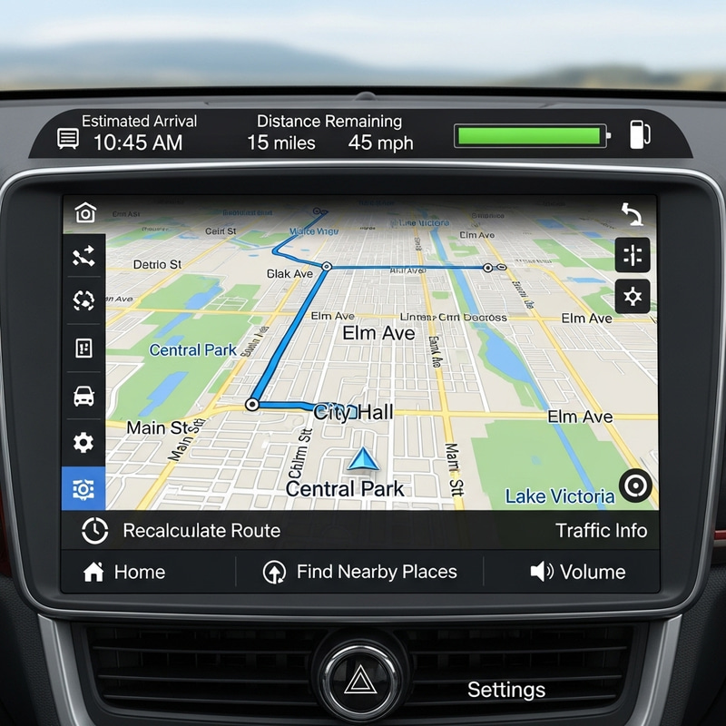 Detailed GPS Navigation: City Map Route Visualization Detailed GPS Navigation: City Map Route Visualization