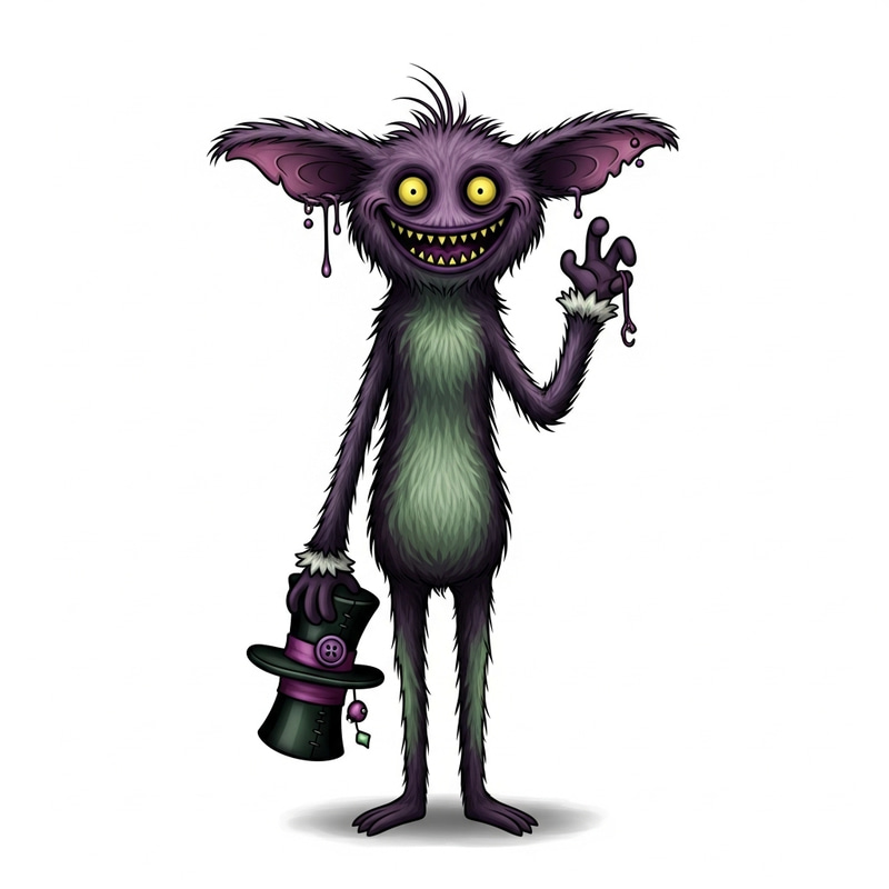 Tall Fuzzy Creature: Imaginative & Eerie Design Tall Fuzzy Creature: Imaginative & Eerie Design