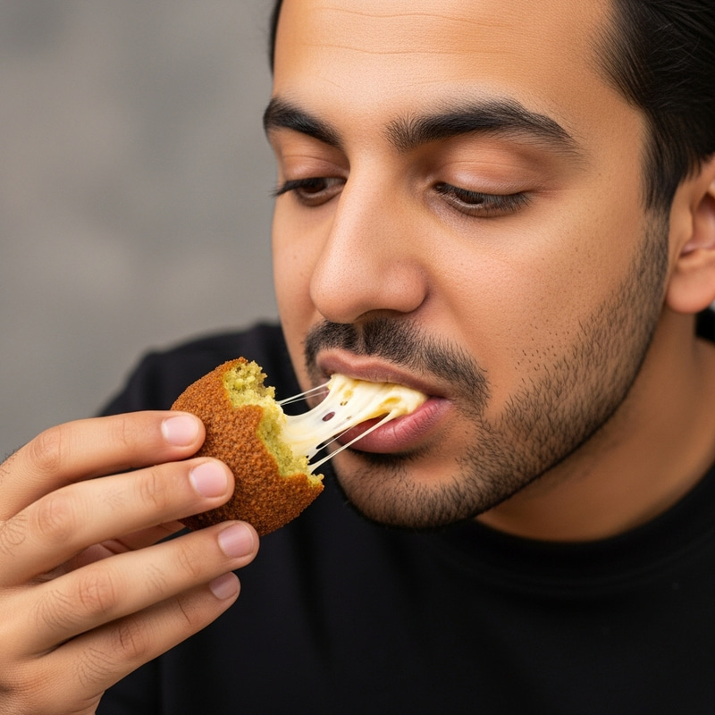 Creamy Cheese-Stuffed Falafel Delight | Savory Treat Creamy Cheese-Stuffed Falafel Delight | Savory Treat