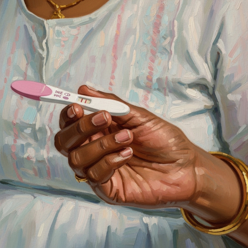 Intimate Motherhood: Soft Pastel Pregnancy Test Display