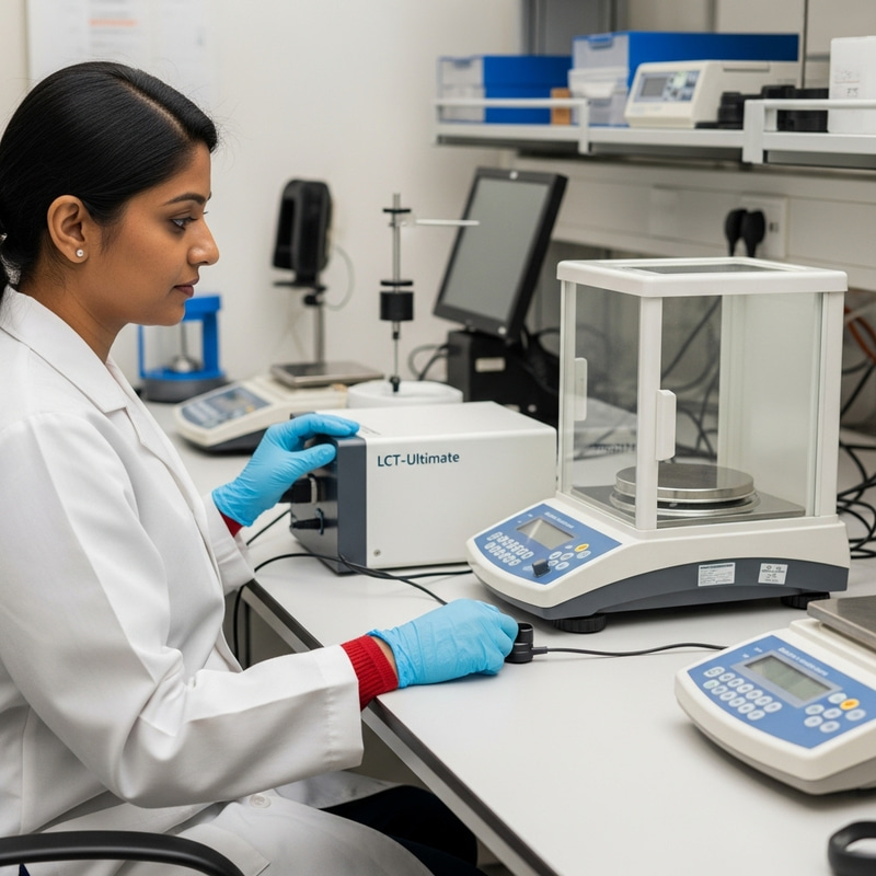 Experienced South Asian Woman Technician Testing Weighing Scale | IMS Weighing Experienced South Asian Woman Technician Testing Weighing Scale | IMS Weighing