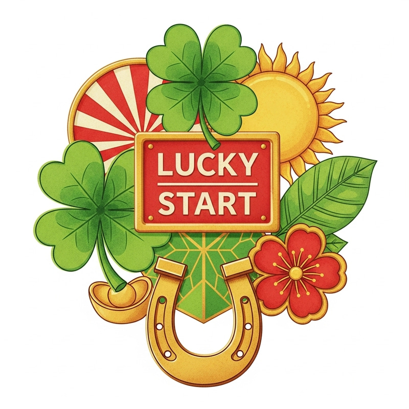 Optimistic Lucky Start Decor: Symbols of Good Fortune & Beginnings Optimistic Lucky Start Decor: Symbols of Good Fortune & Beginnings