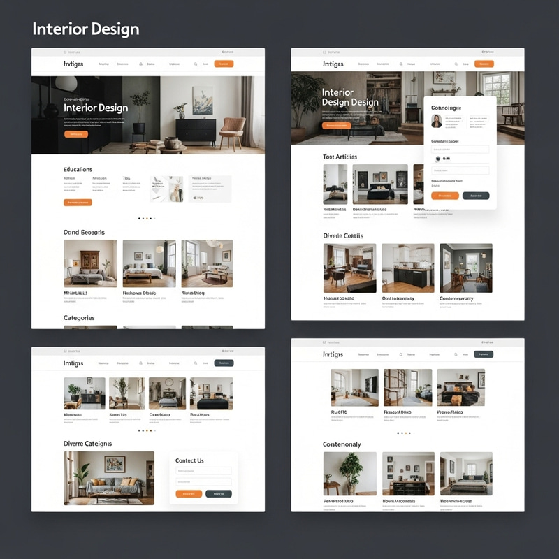 Interior Design UI UX | Website Design Template Interior Design UI UX | Website Design Template