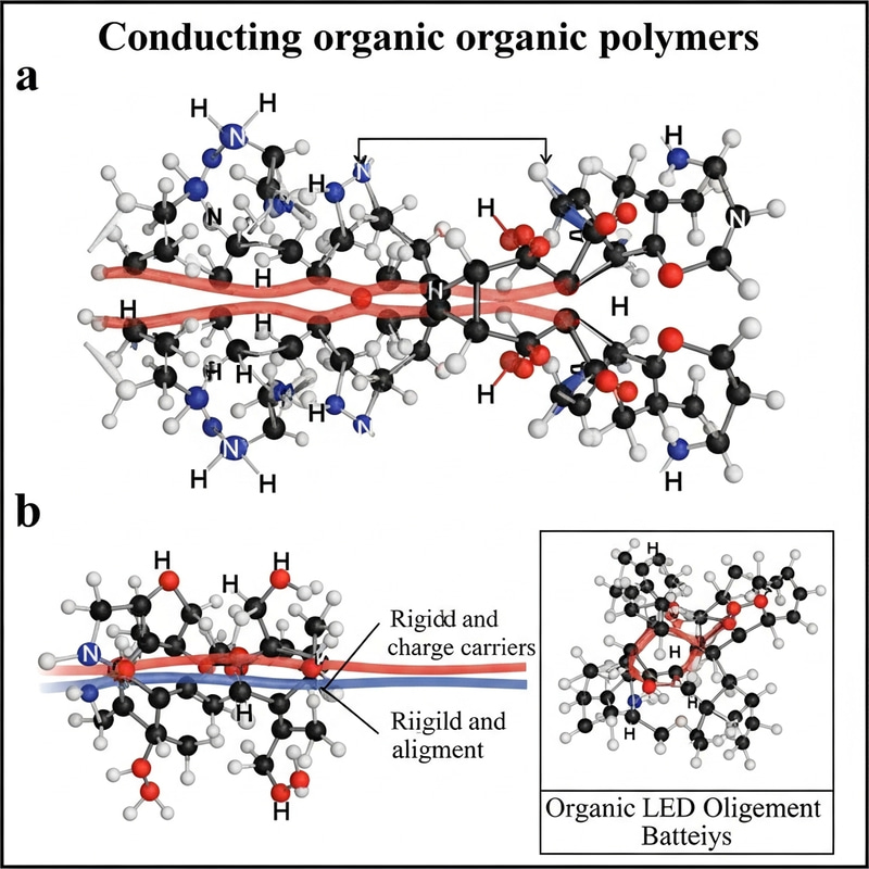 Conducting Organic Polymers Structure & Properties | Illustration Conducting Organic Polymers Structure & Properties | Illustration