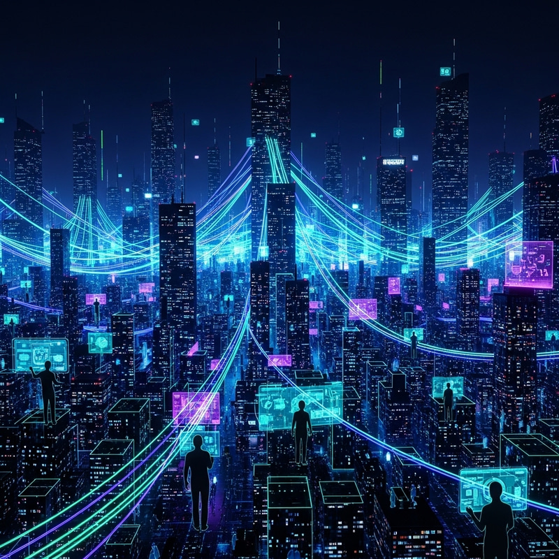 Cyberpunk Dark Web Nightlife - Neon Cityscape Awakens