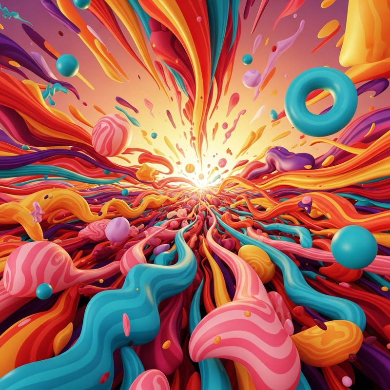 Hypnotic Surrealist Animation with Vibrant Colors Hypnotic Surrealist Animation with Vibrant Colors
