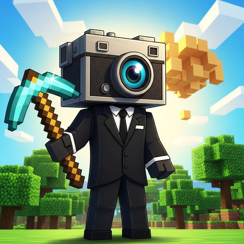 Unique YouTube Avatar: Quirky Blocky Character Unique YouTube Avatar: Quirky Blocky Character