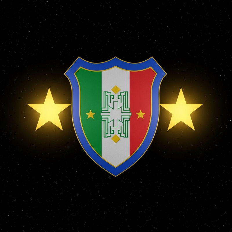 Two Golden Stars with Inter Scudetto in Center Two Golden Stars with Inter Scudetto in Center