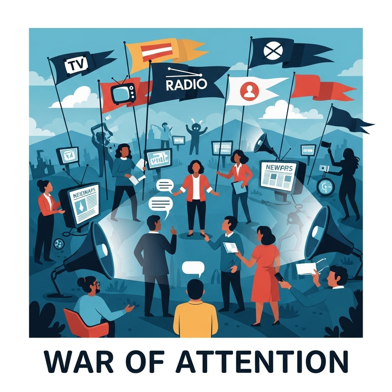 Figyelemháború: Symbolic Media Battlefield with Diverse Individuals