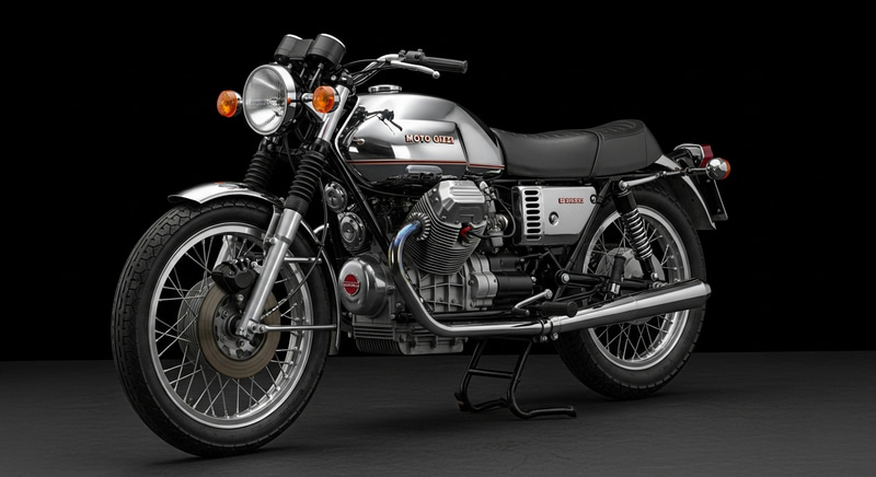1974 Moto Guzzi Le Mans Mk I on Black Background 1974 Moto Guzzi Le Mans Mk I on Black Background