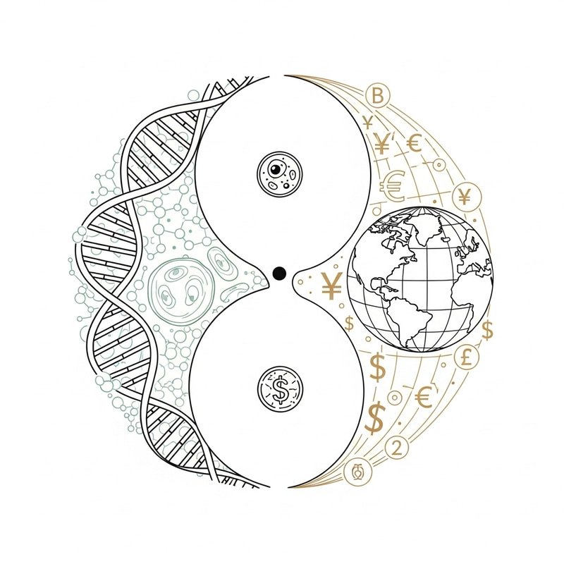 Simple Yin Yang Tattoo Design with Genetic & Business Influence