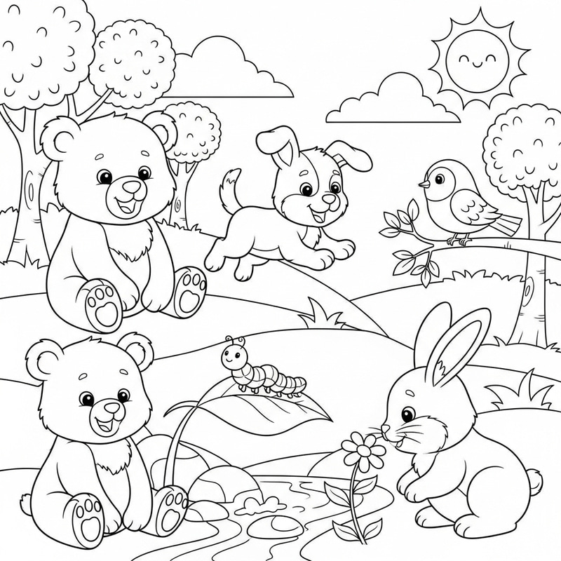 Cute Animal Coloring Book for Toddlers | Fun Coloring Pages Cute Animal Coloring Book for Toddlers | Fun Coloring Pages