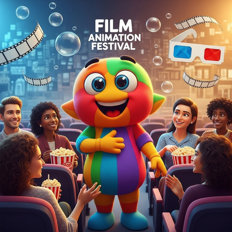 Cheerful Film Animation Festival Mascot Cheerful Film Animation Festival Mascot