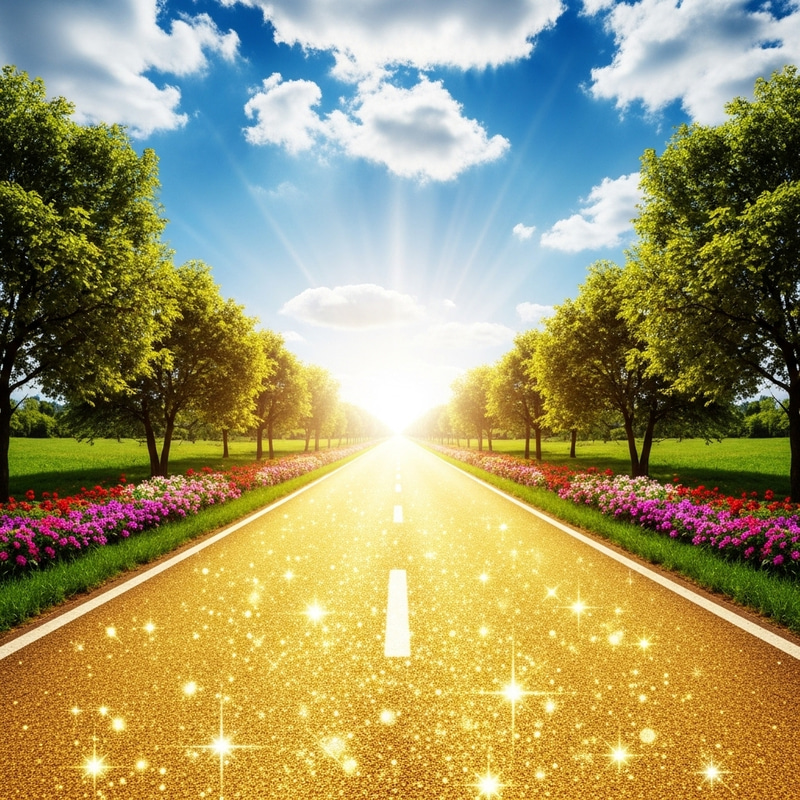Journey to Paradise: Golden Path of Wealth and Happiness
