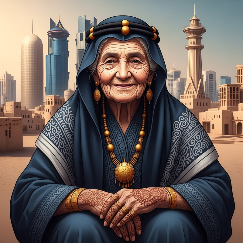 Elderly Qatari Woman: Cultural Legacy & Experience Elderly Qatari Woman: Cultural Legacy & Experience