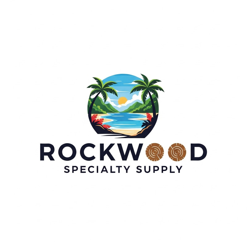 Creative Logo Design for Rockwood Specialty Supply | Tropical Inspiration Creative Logo Design for Rockwood Specialty Supply | Tropical Inspiration