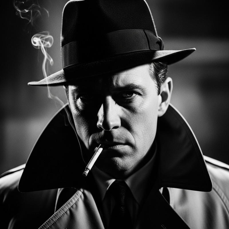 Iconic Black and White Portrait of Thomas Shelby