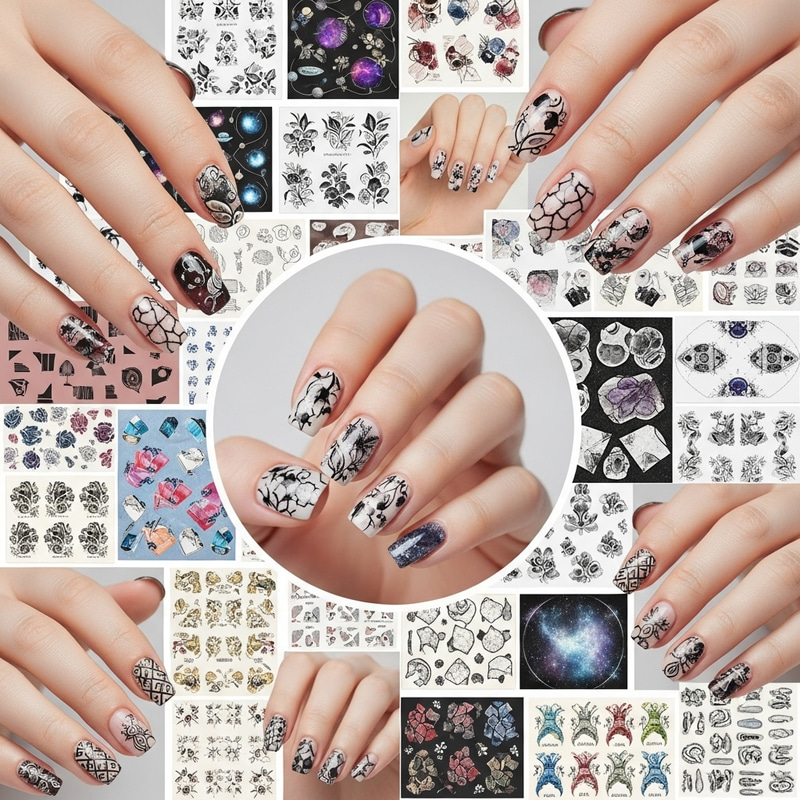 Innovative Nail Art Decal Designs | Unique Patterns & Colors Innovative Nail Art Decal Designs | Unique Patterns & Colors