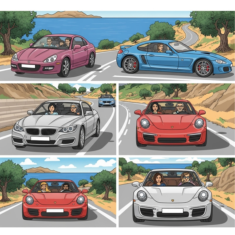 Luxurious Cars Traveling the Beautiful Roads of Greece Luxurious Cars Traveling the Beautiful Roads of Greece