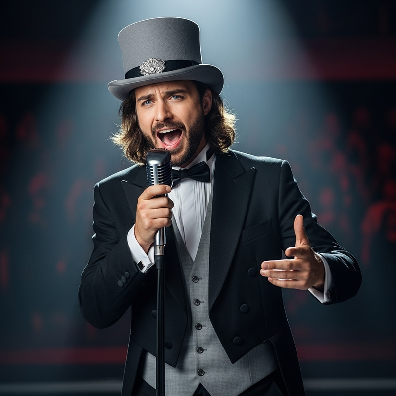 Andrea | Male Singer with Charismatic Blue Eyes and Captivating Voice